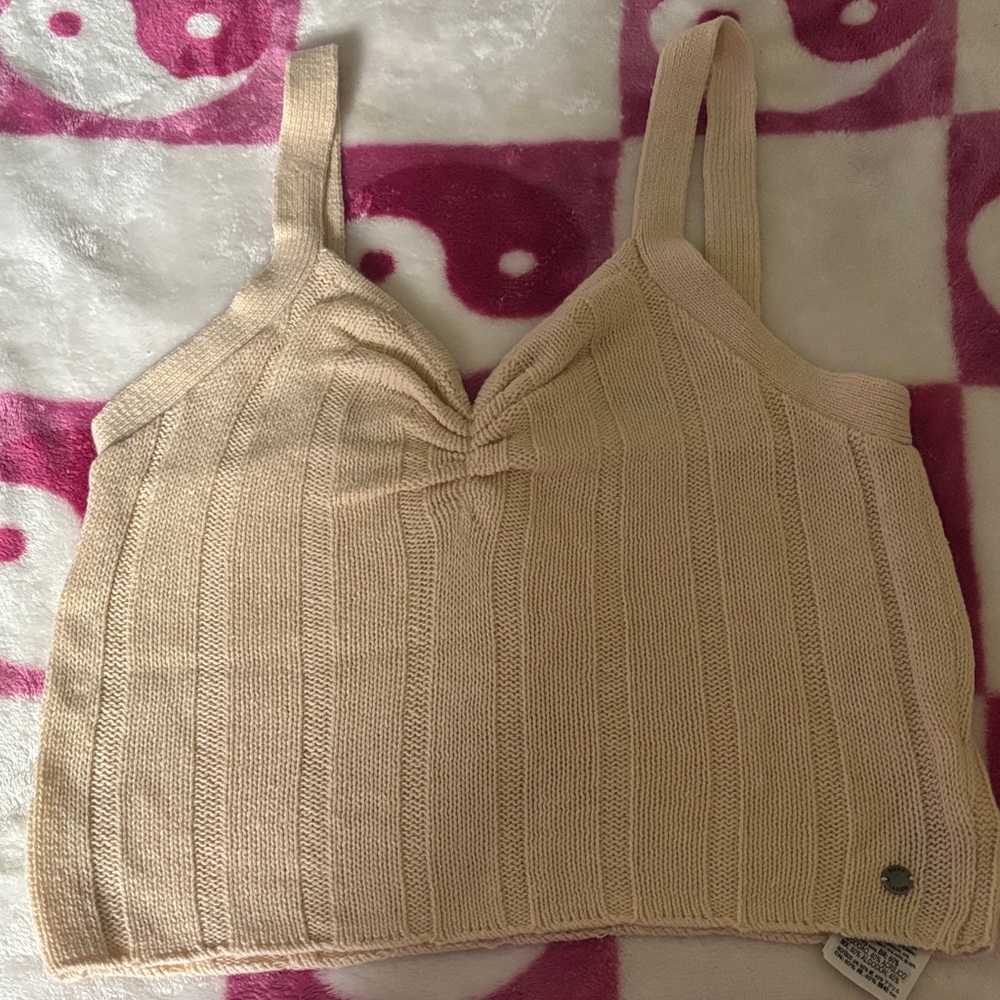 Roxy Cream Knit Tank Top